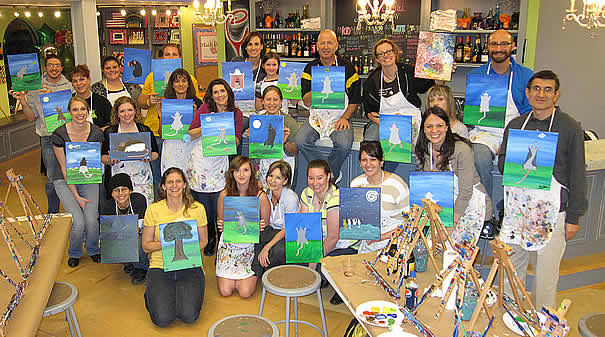 Faculty and trainees tap into their artistic side at Canvas on Broadway.