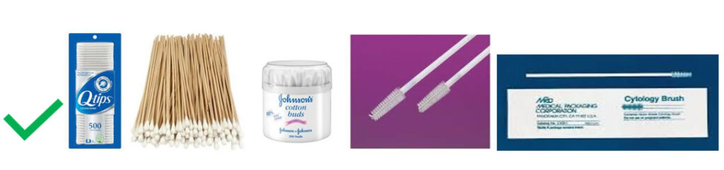 Approved swabs
