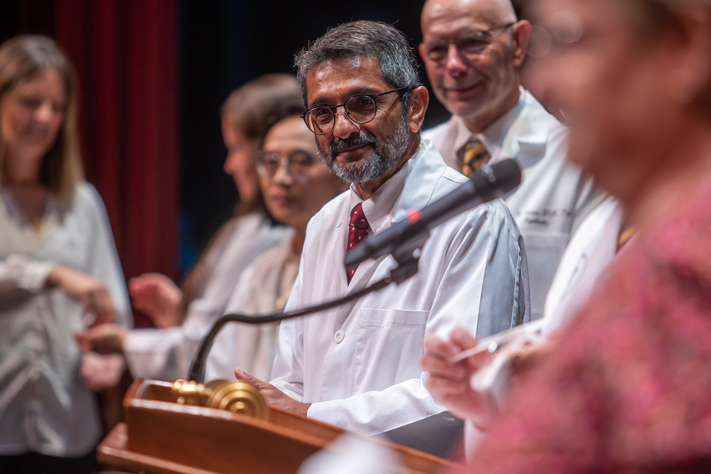 Dean Srinand Sreevatsan delivered an address to students and their guests.