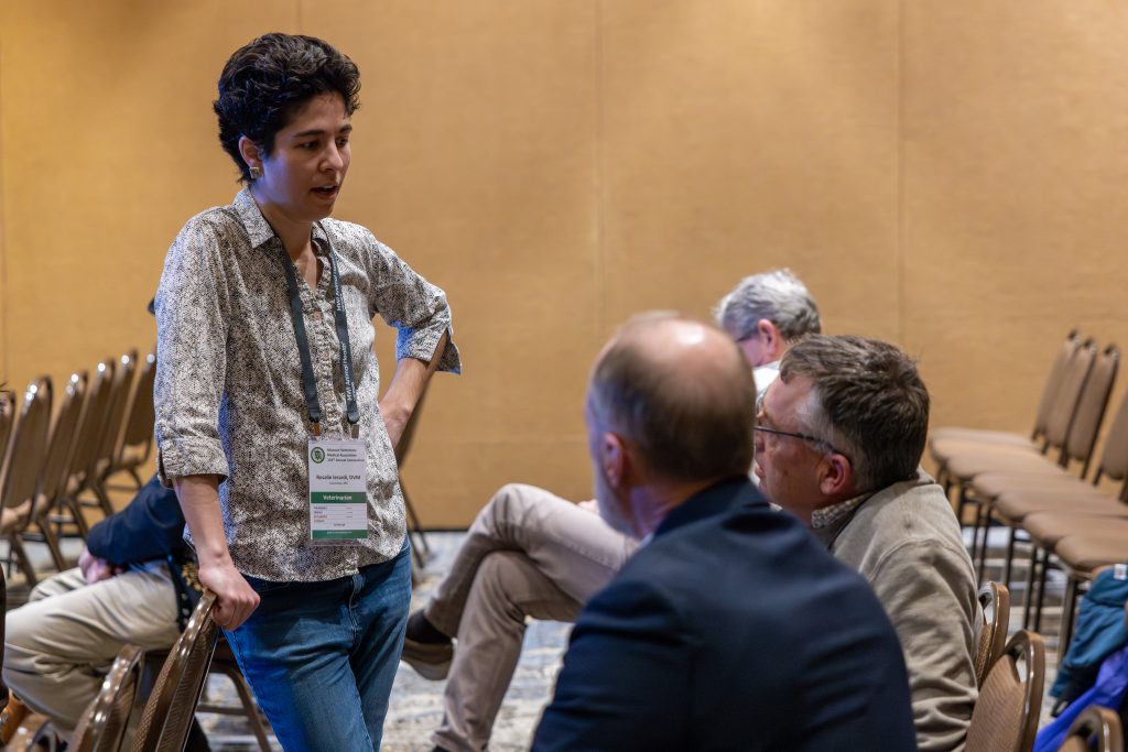 Dr. Ierardi speaks with attendees