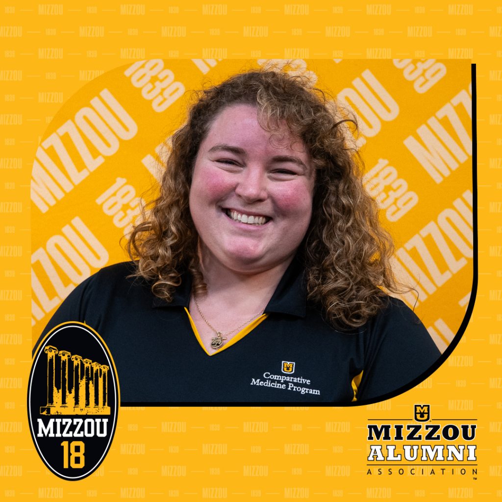 mizzou 18 graphic with a photo of liz