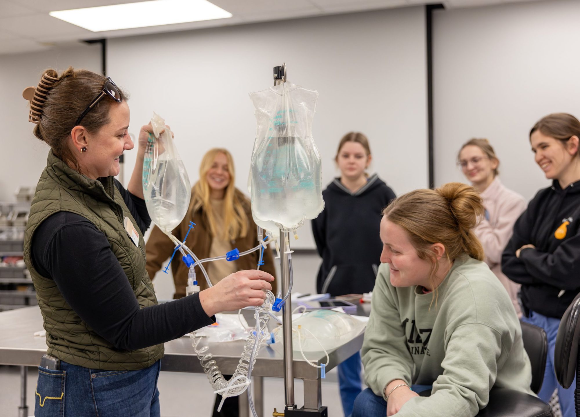 Dr. Martin speaking to students