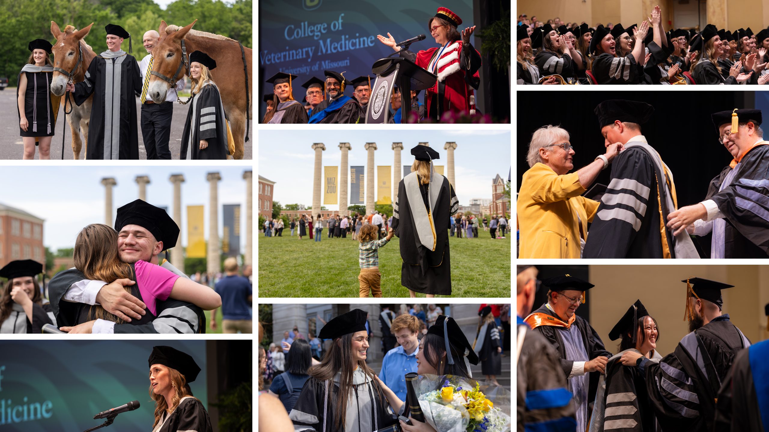 composite of commencement photos
