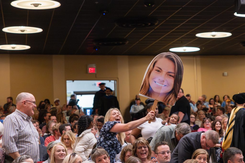 the crowd at commenceent