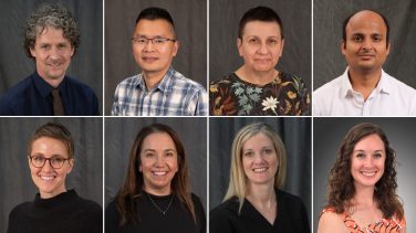 Top row: Kevin Cummings, Xiangwei Du, Tamara Gull, Suneel Gupta. Bottom row: Tamara Hancock, Alisa Hutchison, Laura Nafe, Kelly Wiggen.
