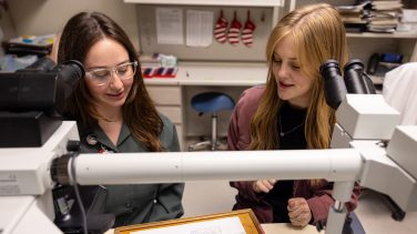 two women in the lab